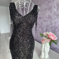 Rochie luxury sequins Black Bellissima