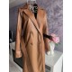 Trench bottom brown leather