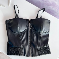 Top Leather Black Senzy