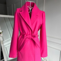 Palton  dama Roz cu cordon