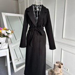 Palton  de dama cu cordon negru Miss Lola 