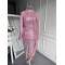 Rochie Luxury cu paiete si puf Pink Edition
