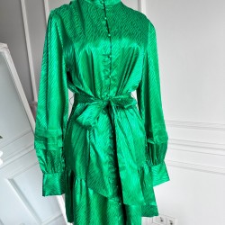 Rochie Designed Green cu cordon